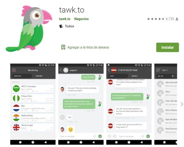 Tawk.to – Conversaciones - Chat